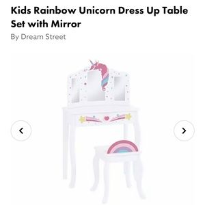 Girl unicorn vanity set